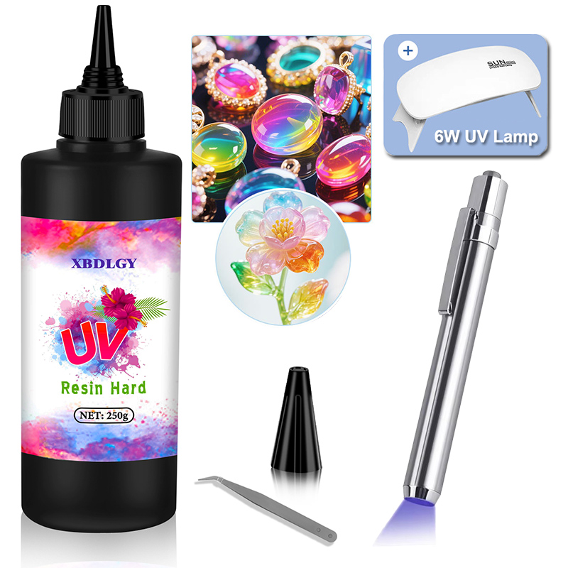 Model Kit Resin - Colle dure en résine UV 200g/250g/500g,
