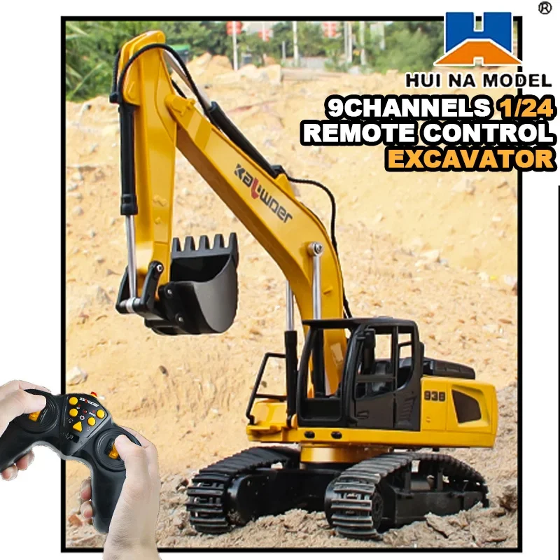 Huina Rc pelle 1/24 9Ch voitur - Model Kit Excavator avis et prix